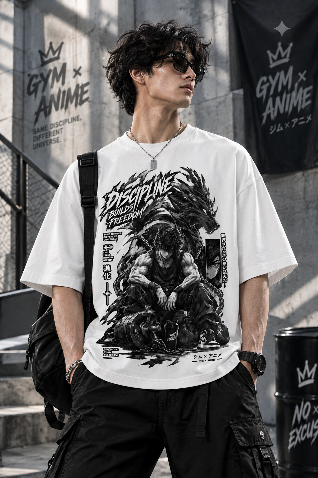 Kaizen — Discipline Builds Freedom | Anime × Gym Statement Tee