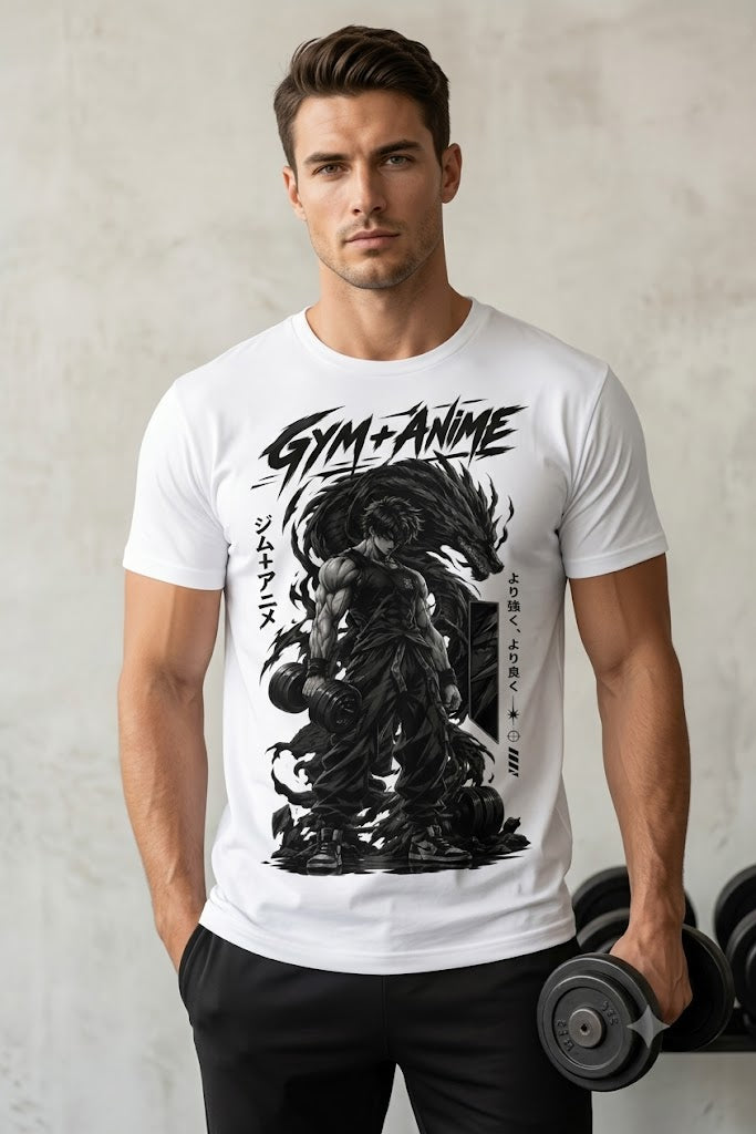 KAIZYN Anime Warrior Dragon — Premium Gym × Anime T-Shirt 🔥