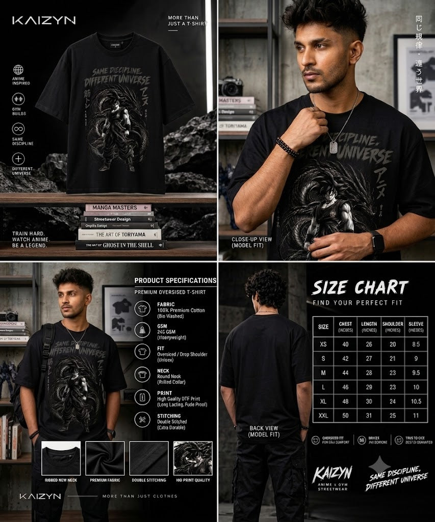Kaizen — Discipline Beyond Limits™ | Anime × Gym Drop-Shoulder T-shirt