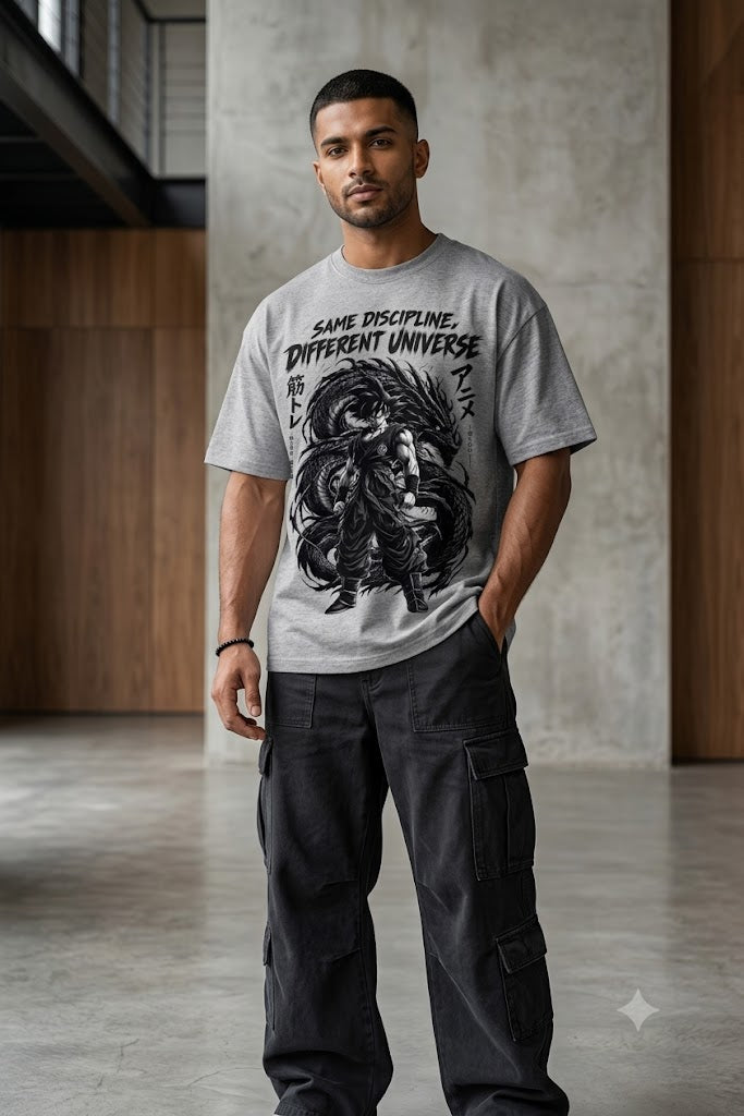 Kaizen — Discipline Beyond Limits™ | Anime × Gym Drop-Shoulder T-shirt