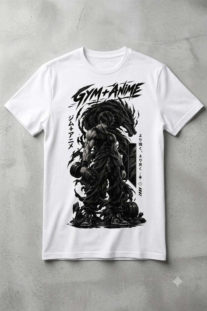 KAIZYN Anime Warrior Dragon — Premium Gym × Anime T-Shirt 🔥
