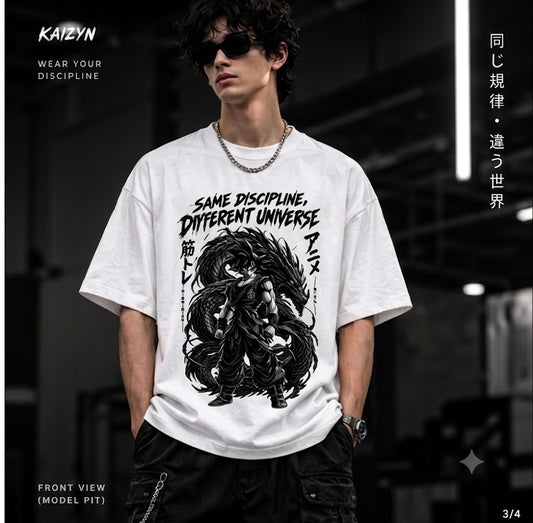 Kaizen — Discipline Beyond Limits™ | Anime × Gym Drop-Shoulder T-shirt
