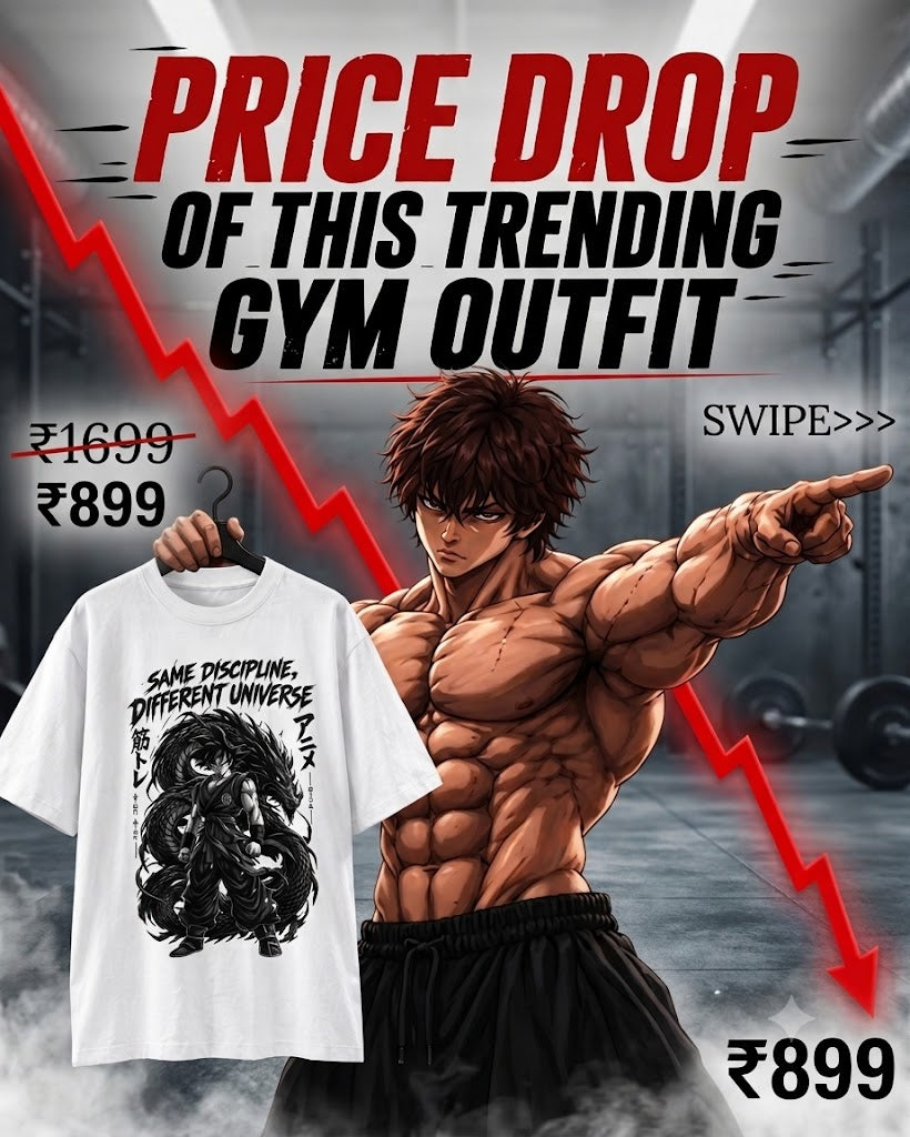 Kaizen — Discipline Beyond Limits™ | Anime × Gym Drop-Shoulder T-shirt